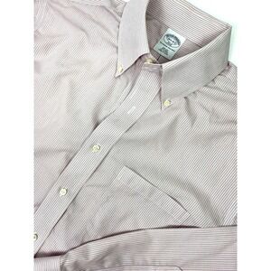 Brooks Brothers 346 Men's 16 1/2-4/5 Button Down Stripe Long Sleeve Cotton Shirt